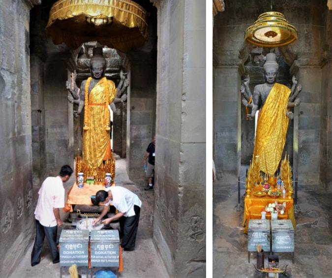 Angkor Wat – Vishnu-Statue (2014 und 2022) 