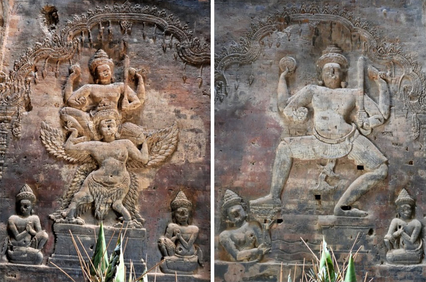 I. 9 & I.10 Prasat Kravan – Vishnu auf Garuda und Vishnu Vamana