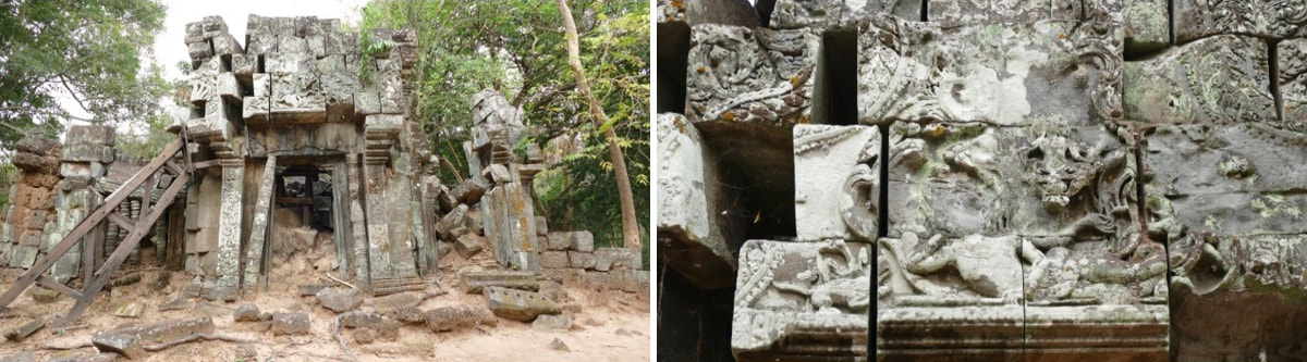 III.3 & III.4 Prasat Chaw Srei Vibol – West-Tor Tympanum: Vishnu Anantashayin