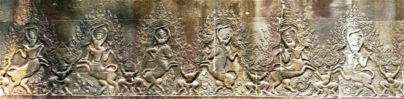 IV.10 Angkor Wat West-Gopura (Elefanten-Tor): Vishnu-Fries: Vishnu als Kalki